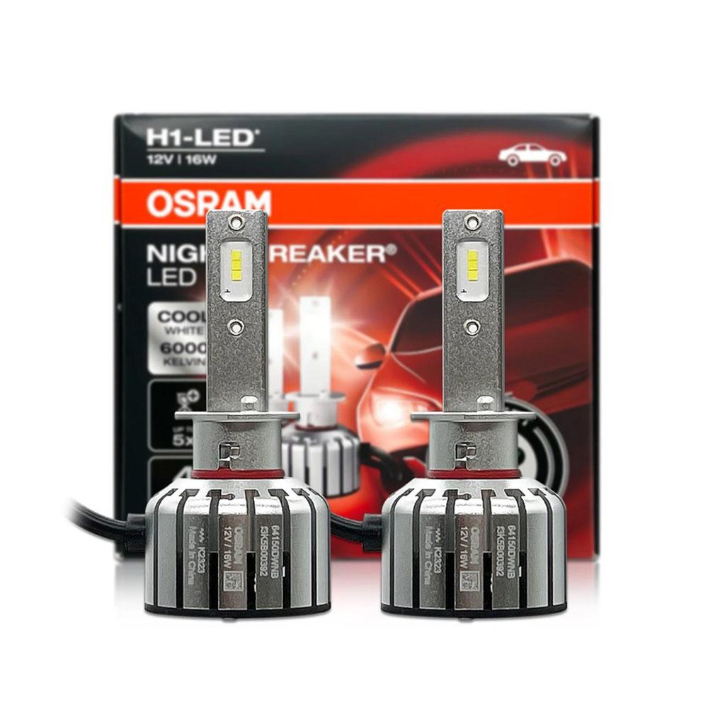Set 2 becuri night breaker LED H1 omologare rar Osram Ams-osram 64150DWNB-2HFB