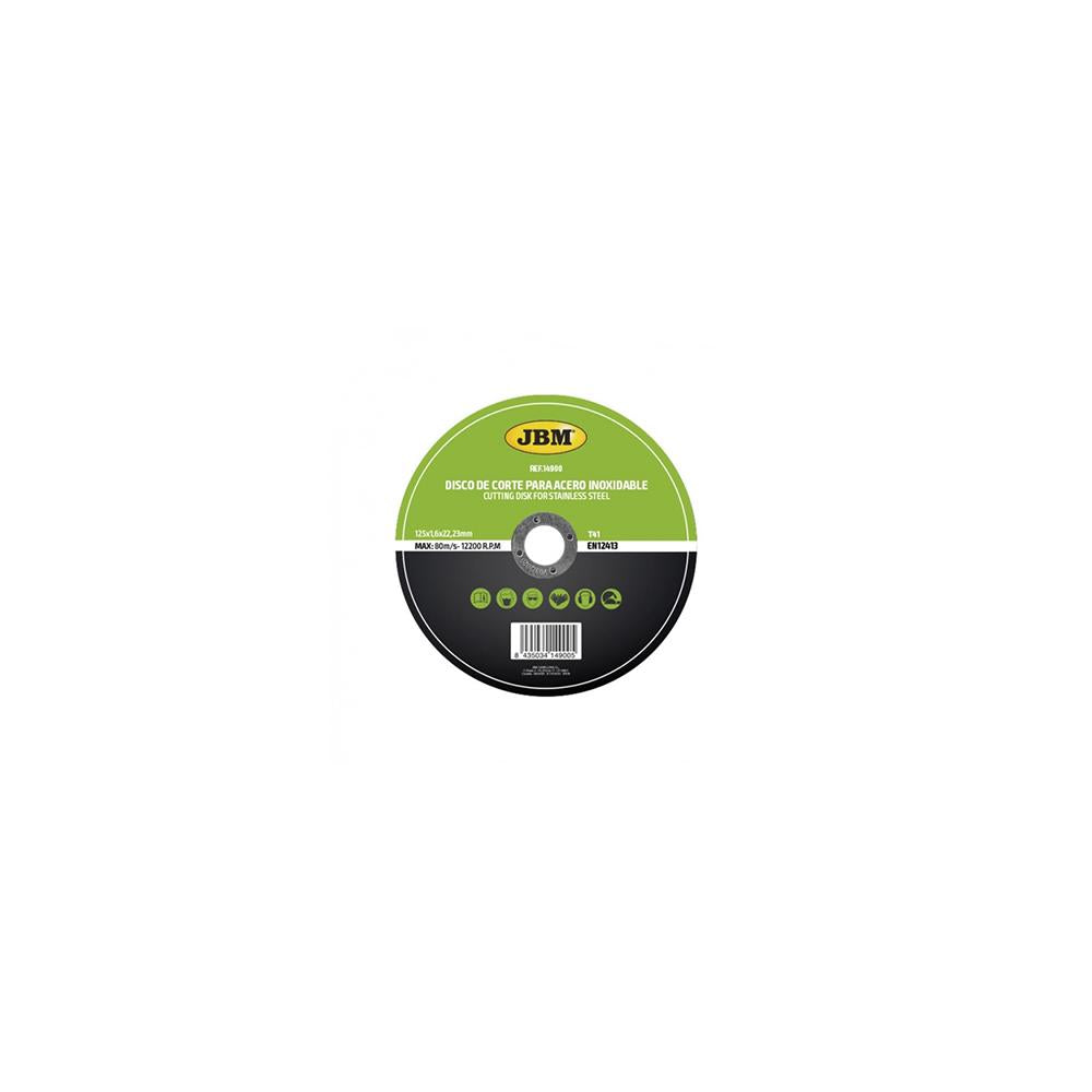Disc de taiere debitare in otel inoxidabil 125 x 1.6MM T41 Jbm 14900
