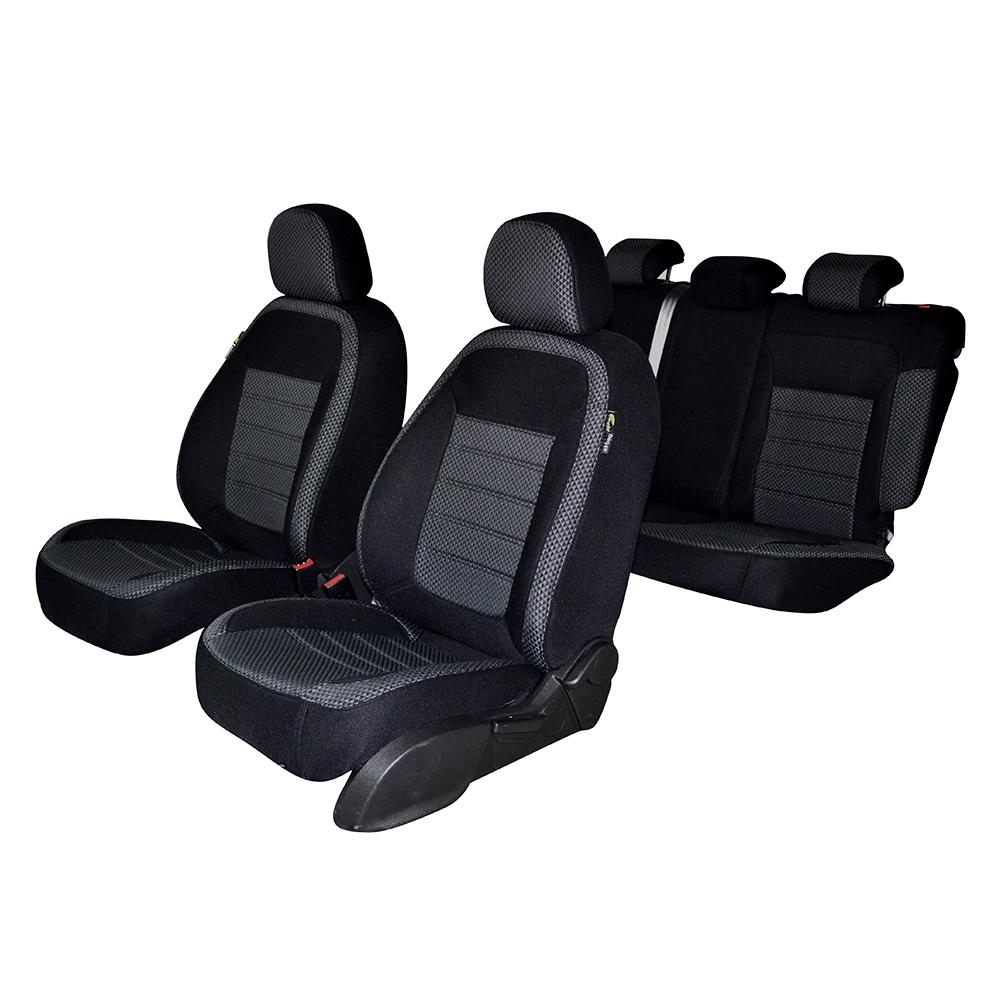 Set huse scaun Umbrella pentru Vw polo 2017- (bancheta fractionata) cu tetiere spate in forma de L 05206
