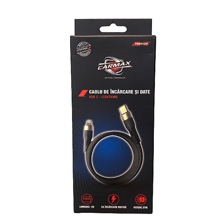 Cablu USB-C - Lightning 27W Carmax 1m 56637