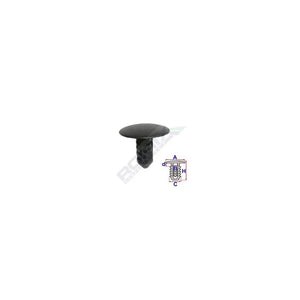 Clips tapiterie pentru fiat/lancia/alfa Romeo - negru set 10 buc Romix 10180 – imagine 2