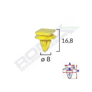 Clips fixare bandouri laterale Hyundai set 10 buc Romix C50054 – imagine 2