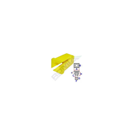 Clips fixare pentru Fiat - galben set 10 buc Romix 15028
