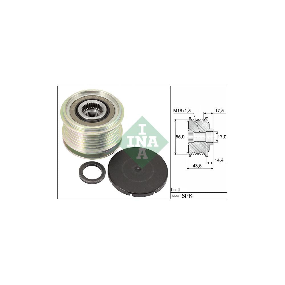 Fulie alternator 6PK (cu ambreiaj) Schaeffler INA 535 0105 10