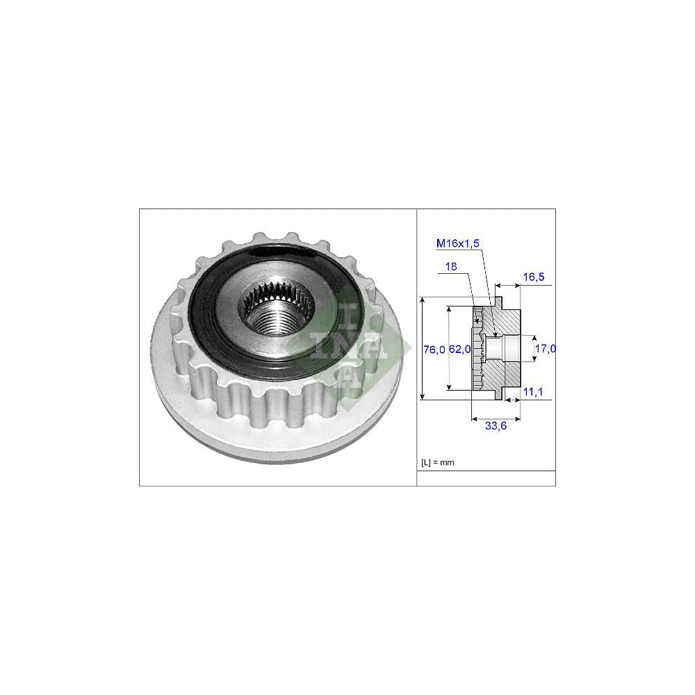 Fulie alternator Schaeffler INA 535 0118 10