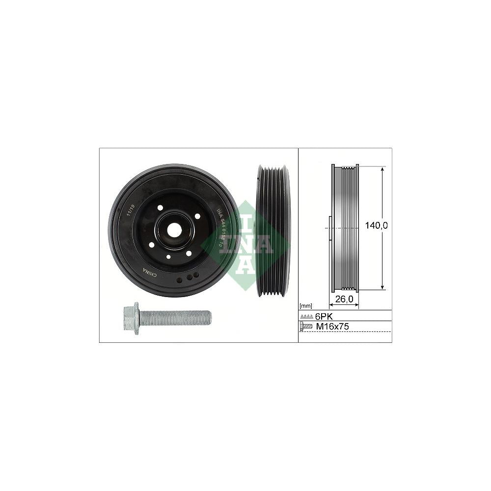 Set fulie arbore cotit Schaeffler INA 544 0158 20