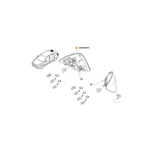 Semnalizator spate dr. symbol Renault 8200700047