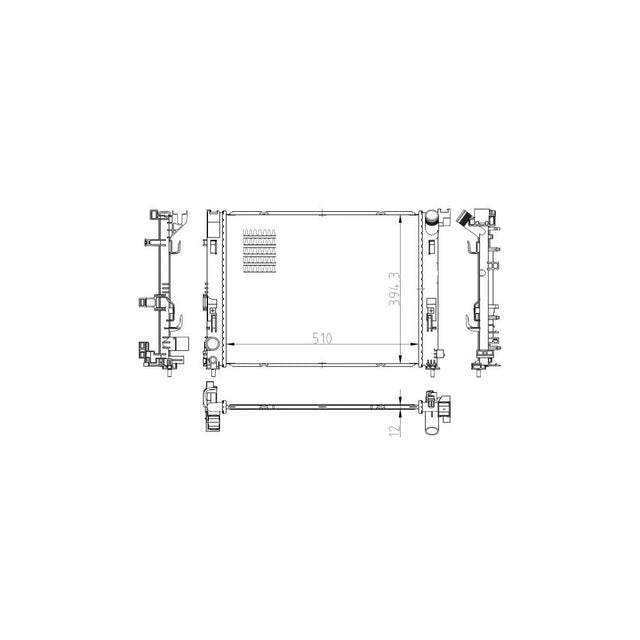 Radiator racire motor - ps NRF 550038