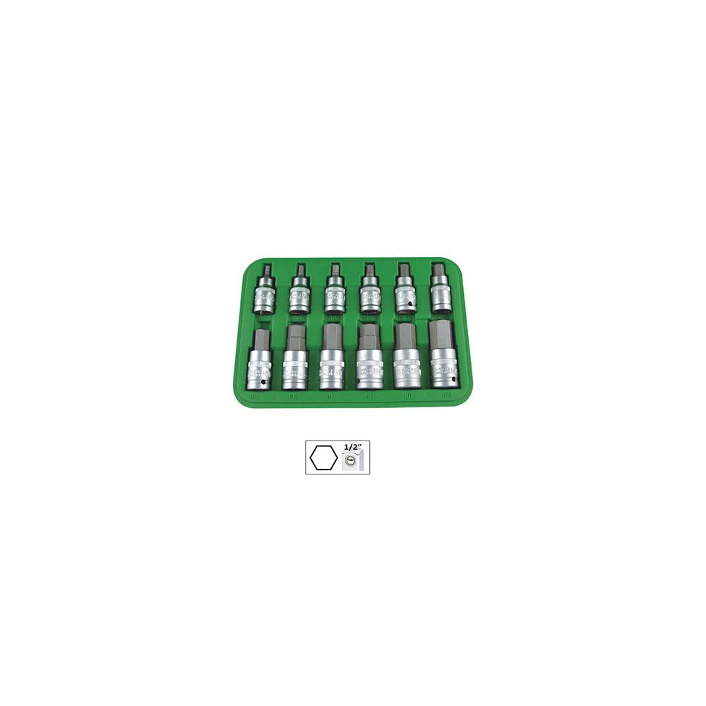 Set de 12 piese 1/2` imbusuri hex. Jbm 51260