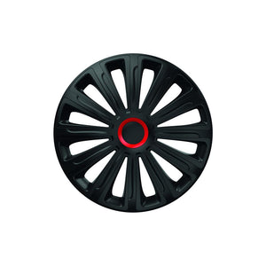 Set capace roti 16` negre cu inel rosu trend Mega Drive 78630