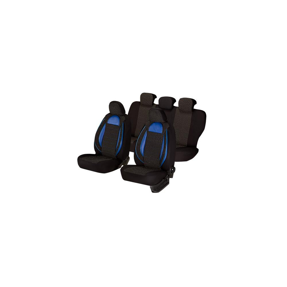 Set huse scaun racing negru - albastru Umbrella 44488