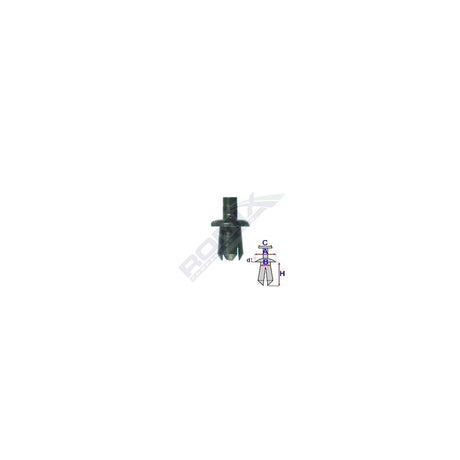 Clips fixare Fiat - negru set 25 buc Romix 20222