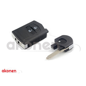 Carcasa cheie contact pentru Mazda 2 / 3 / 5 / 6 / RX8 / MX5, 2 butoane, cu cheie Akonen 004MZ006