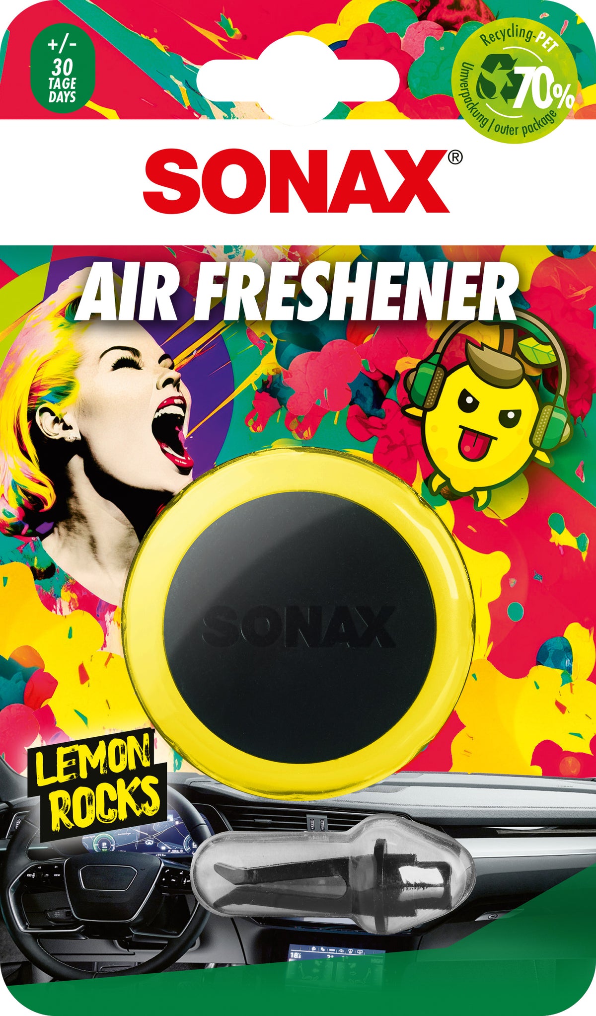 SONAX Odorizant auto grila aerisire Lemon Rocks 365041