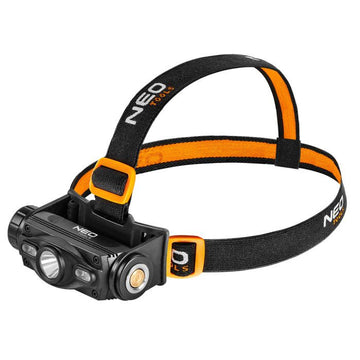 Lanterna frontala reincarcabila prin USB, 1000 lm rosu / albastru CREE LED, acc. 3.7V Li-Ion Neo Tools 99028