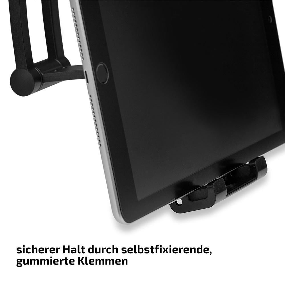 Suport auto flexibil premium pentru tableta cu prindere in tetiera Heyner 511870