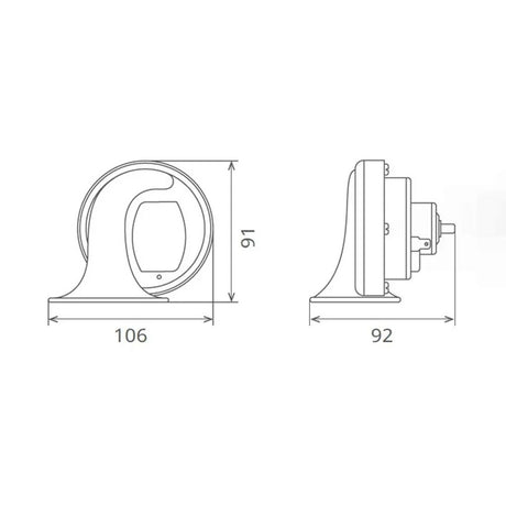 Claxon electromagnetic, tip melc, 24V 3A ton jos Seger 60BK24.100.02K – imagine 2