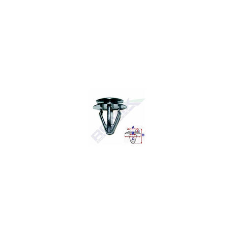 Clips tapiterie pentru fiat/suzuki 8X16.3MM - gri set 10 buc Romix B23169