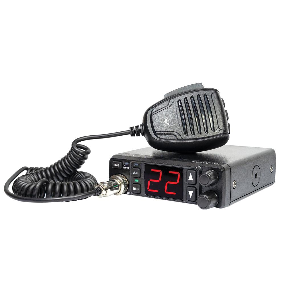 Statie radio cb Pni escort HP 5500, multistandard, 4W, am-fm, 12V/24V, asq, rf gain, mufa de bricheta inclusa PNI-HP5500