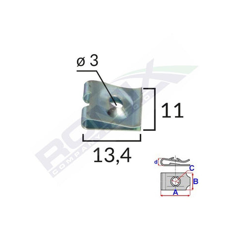 Clips metalic tapiterie universal set 25 buc Romix 12623