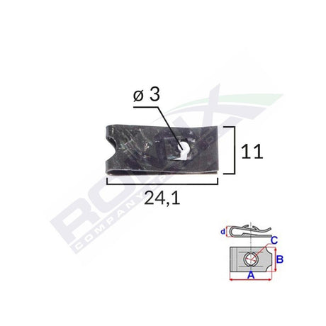 Clips fixare universal - negru set 25 buc Romix 16034