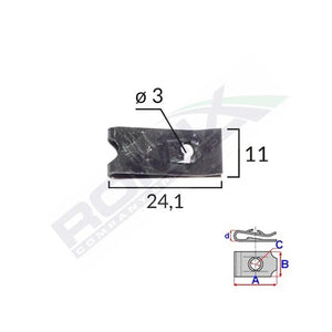 Clips fixare universal - negru set 25 buc Romix 16034 – imagine 2