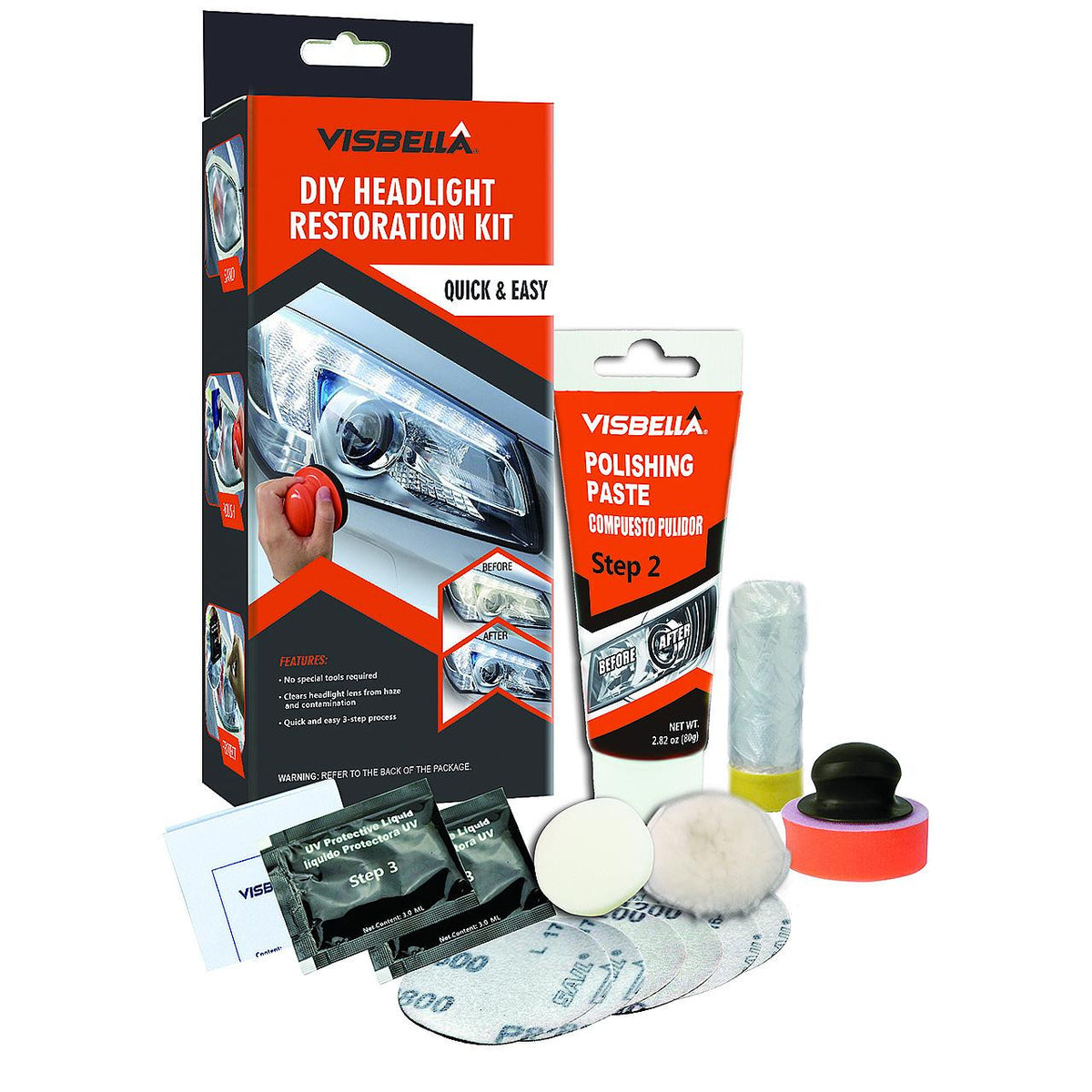 Kit restaurare faruri Visbella Carmax 38962