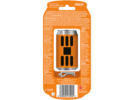 AIRPURE Odorizant auto, cutie de sifon 3D, portocaliu Fanta AP31091