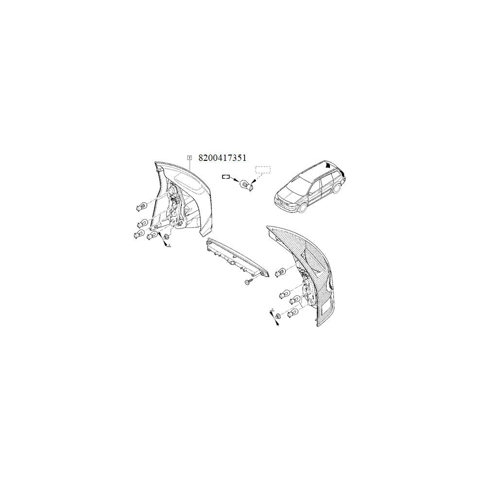 Lampa spate dr. megane ii Renault 8200417351