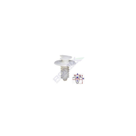 Clips tapiterie pentru fiat/lancia/alfa romeo/peugeot - alb set 10 buc Romix 11026