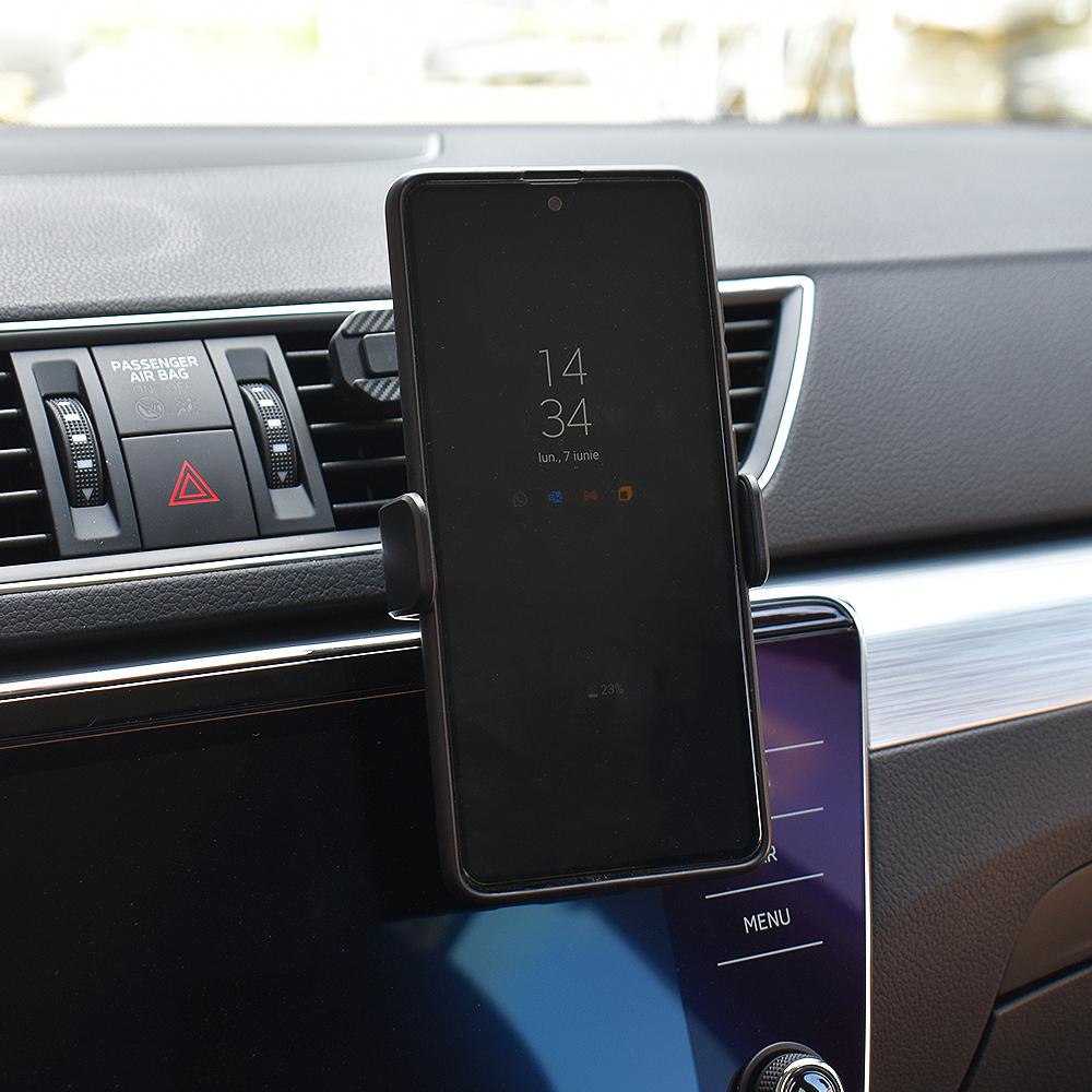 Suport telefon auto extensibil 55-83MM cu prindere in grila de ventilatie Mega Drive 02805