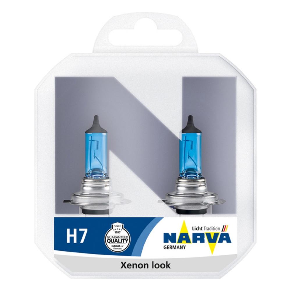Set 2 becuri far H7 55W 12V range power white Narva 48607RPNVAS2