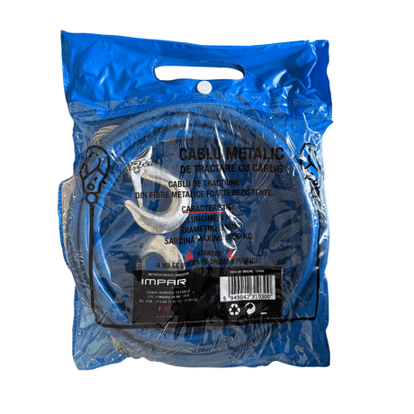 Cablu metalic de tractare cu carlig Carmax 3T 4M 55733 – imagine 2