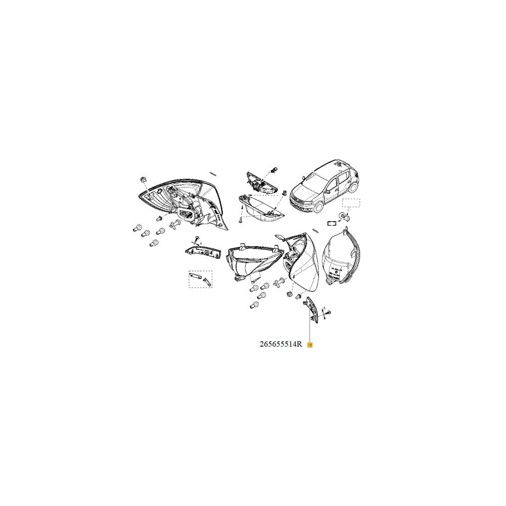 Catadioptru stg. Renault 265655514R