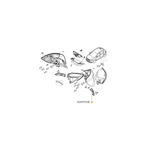Catadioptru stg. Renault 265655514R