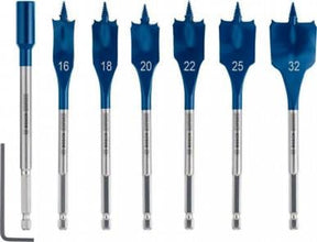 Set de burghie plate EXPERT Self Cut Speed, 16/18/20/22/25/32 mm, 7 buc. Bosch 2608900334