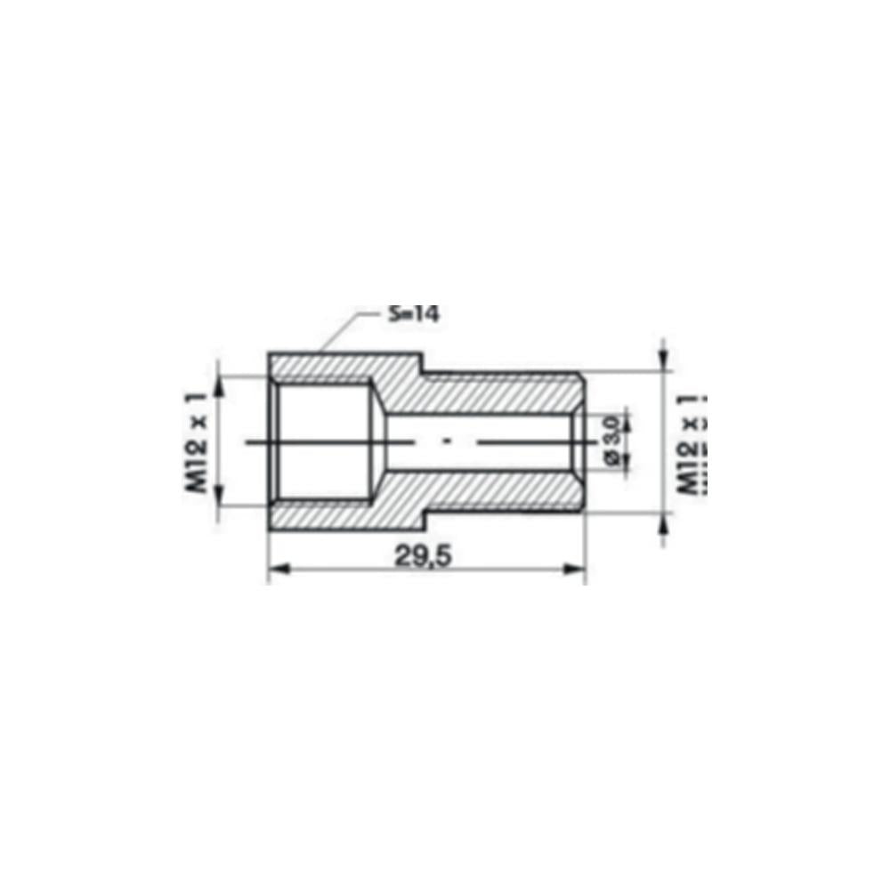 Reductor M12X1M12X1_29.5MM (set 4 buc) Asam Automotive 74706