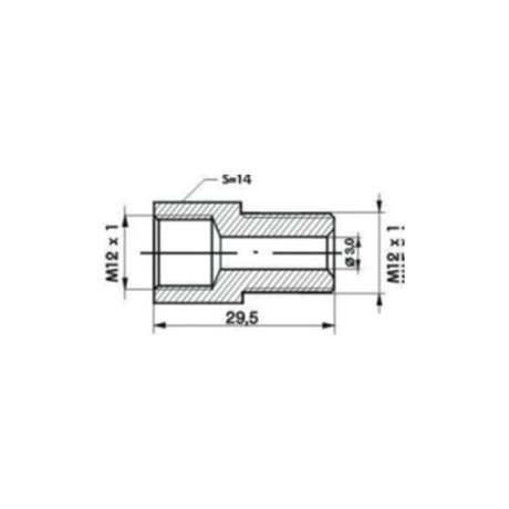 Reductor M12X1M12X1_29.5MM (set 4 buc) Asam Automotive 74706