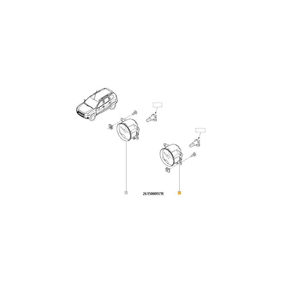 Proiector ceata Duster Renault 261500097R