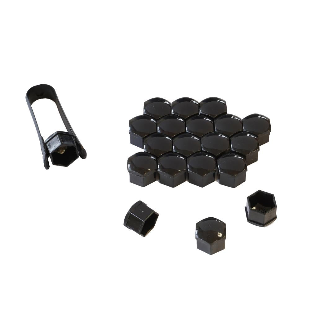 Capac prezoane 19 mm negru set 20 buc+cleste Mega Drive 45255