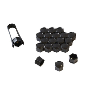 Capac prezoane 19 mm negru set 20 buc+cleste Mega Drive 45255