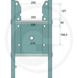 Suport de remorcare reglabil C40 – compatibil Belarus Walterscheid