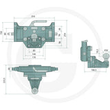 Cupla tractare reglabila pe inaltime – bila 50 mm Scharmuller