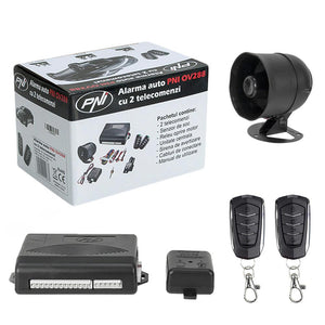 Alarma auto cu 2 telecomenzi si modul inchidere centralizata (fara actuatori)(include taxa de timbru verde) PNI PNI-OV288