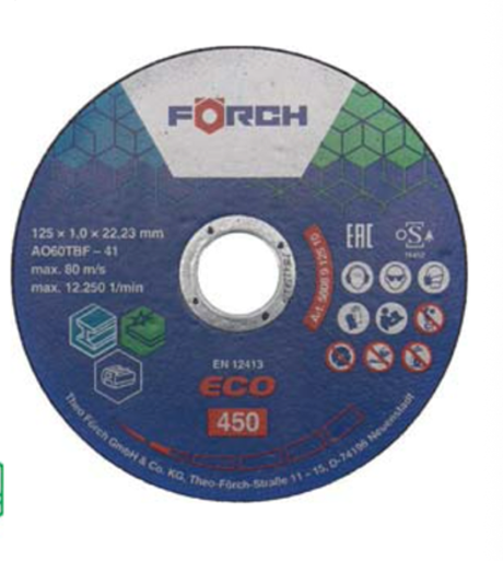 Disc taiere Metal/Inox Eco 450 125x1mm Förch 580812510
