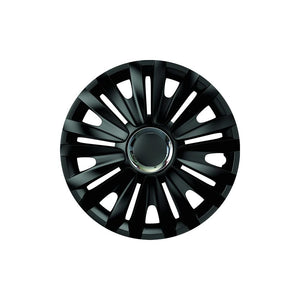 Set capace roti 15` negre cu inel cromat royal Mega Drive 78572
