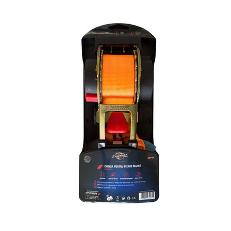 Chinga de fixare automata cu clichet 250kg- 25mm x 4 m Carmax 55730