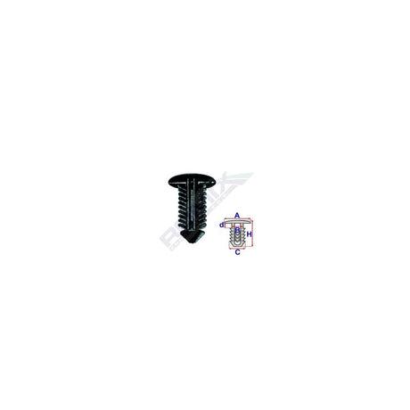 Clips tapiterie pentru Renault 8.9X21.2MM - negru set 10 buc Romix C10024