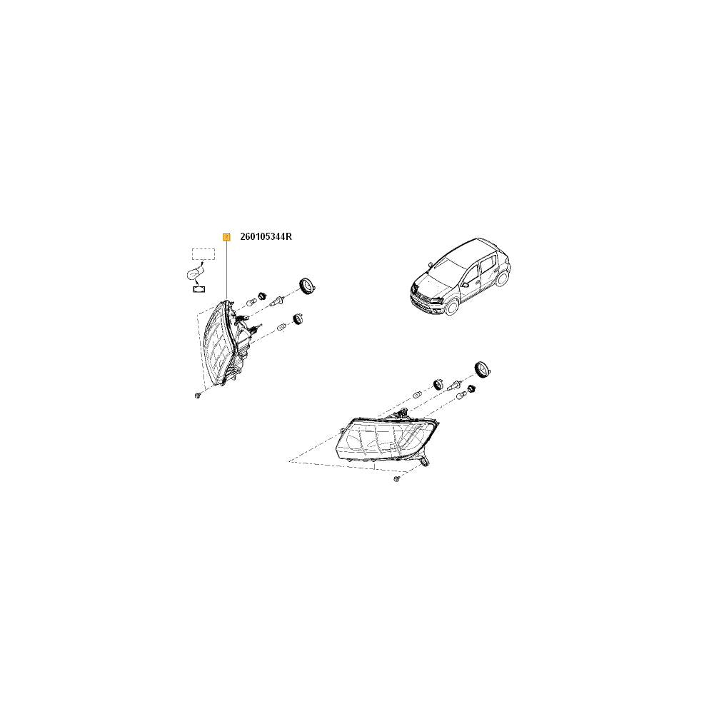 Far dr. Dacia log./sand. ii Renault 260105344R