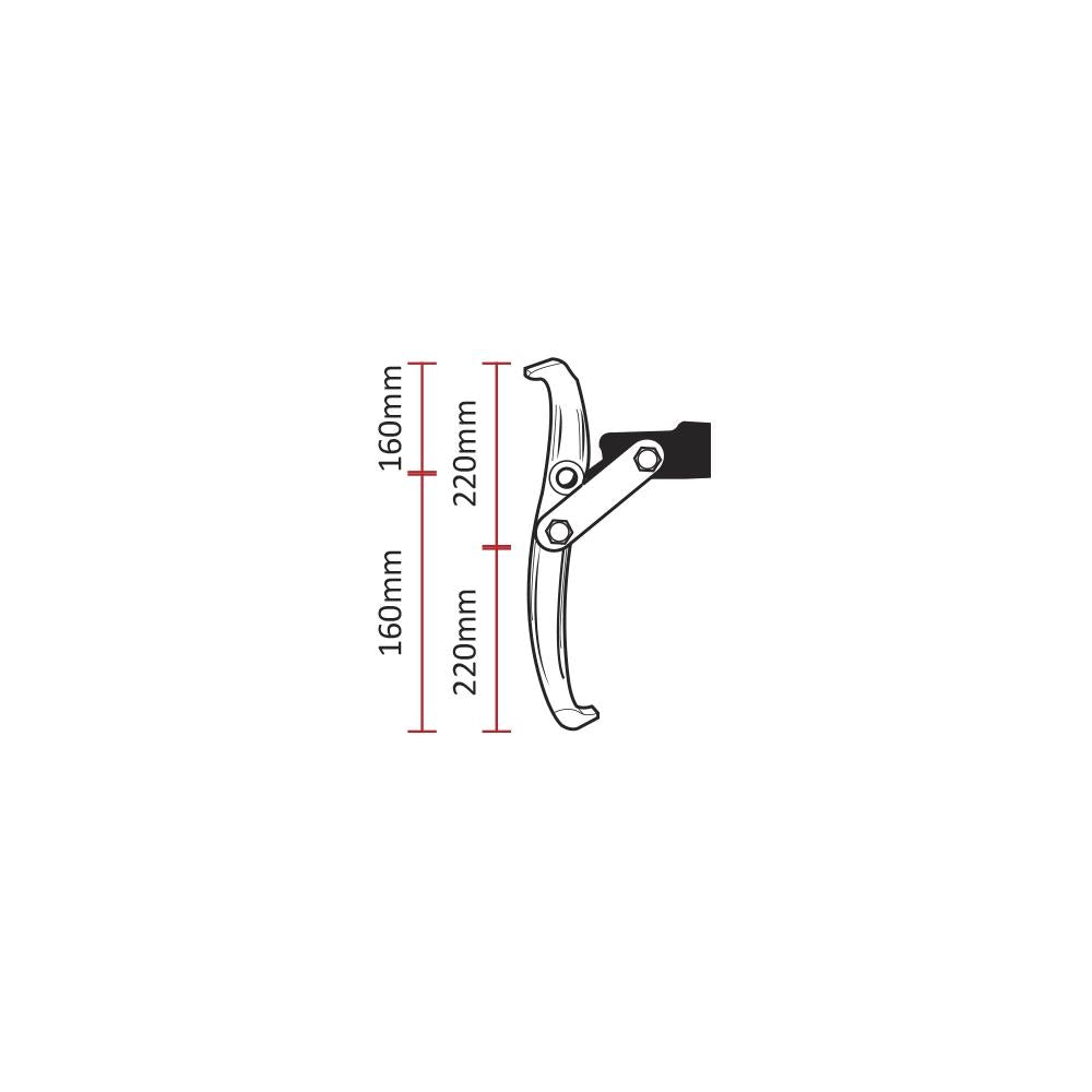 Extractor cu 3 gheare 92-200MM Jbm 52733